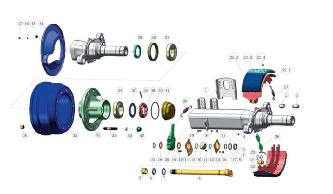 Semi-Trailer Accessories and Spare Parts for HOWO A7 Tractor Truck